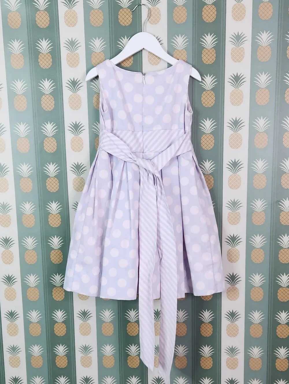 Anavini Girls' Polka Dot Party Dress - Light Lavender